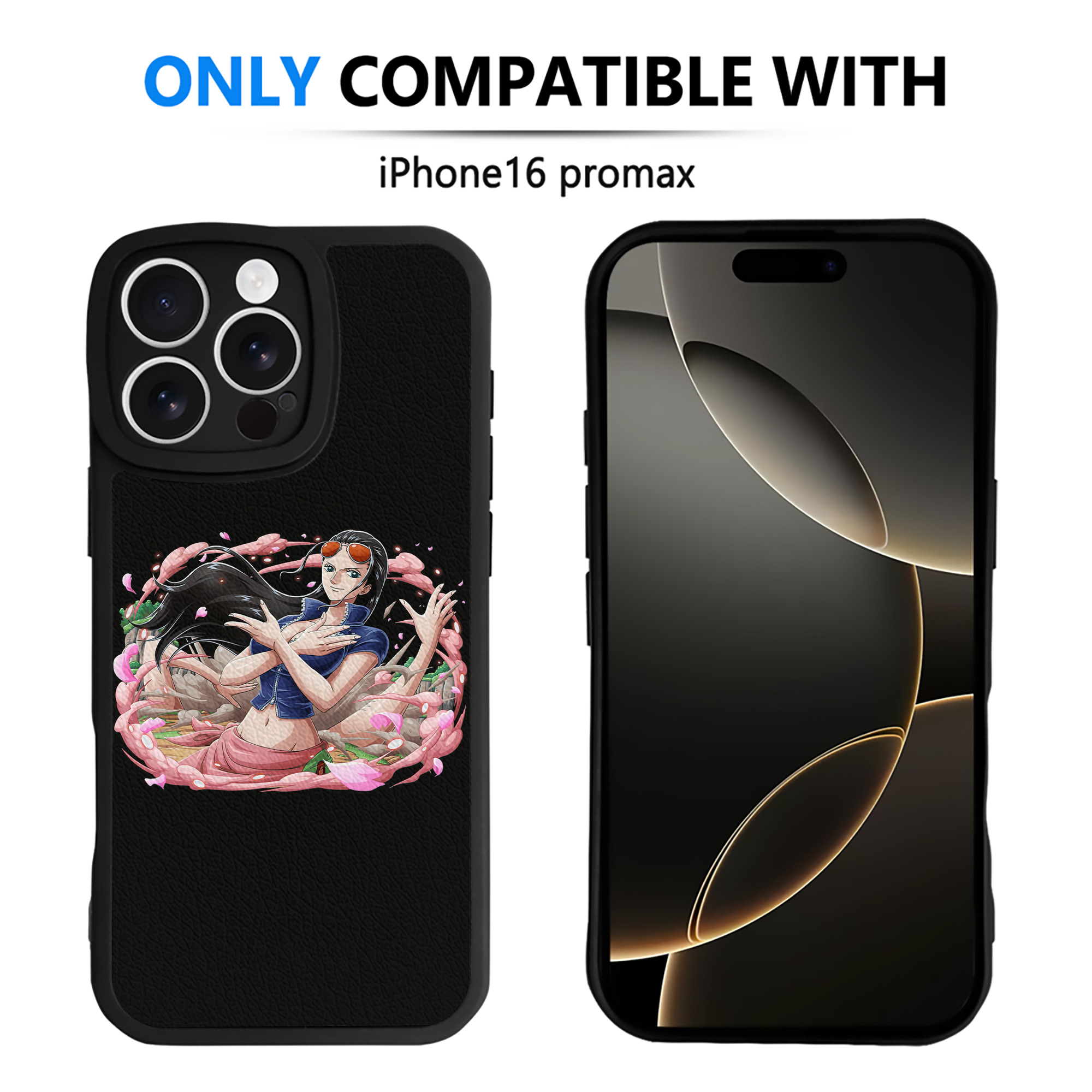 （画像用） ワンピース ニコ・ロビン ONE PIECE Nico Robin 【iPhone 16シリーズ対応】シリコンスマホケース（レザー調） 材質：シリコン
